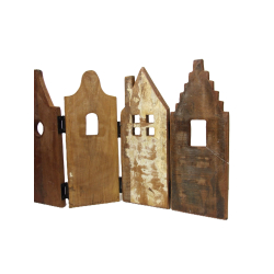 Domek Domki z egzotycznego drewna dekoracja stojąca